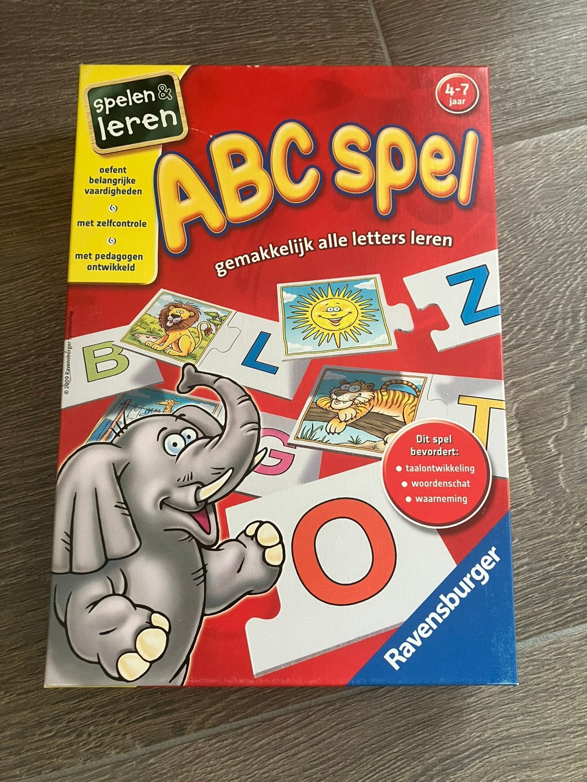 ABC spel ravensburger 4-7 jaar zgan, Ophalen of Verzenden, Zo goed als nieuw, Taal en Lezen