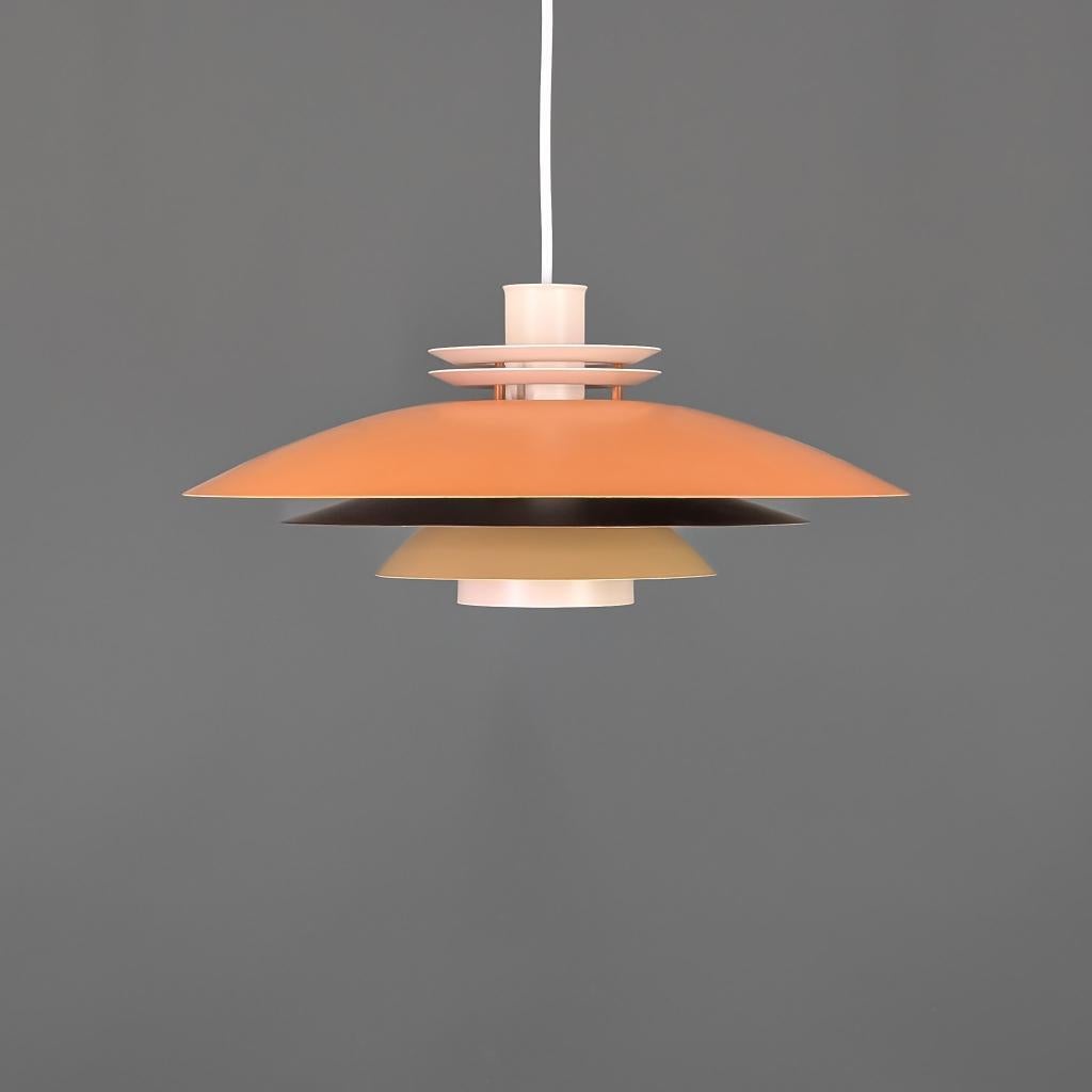 HORN type 761 lamp Scandinavische lamp oranje, bruine, roze, Huis en Inrichting, Lampen | Hanglampen, Mid century modern, Ophalen of Verzenden