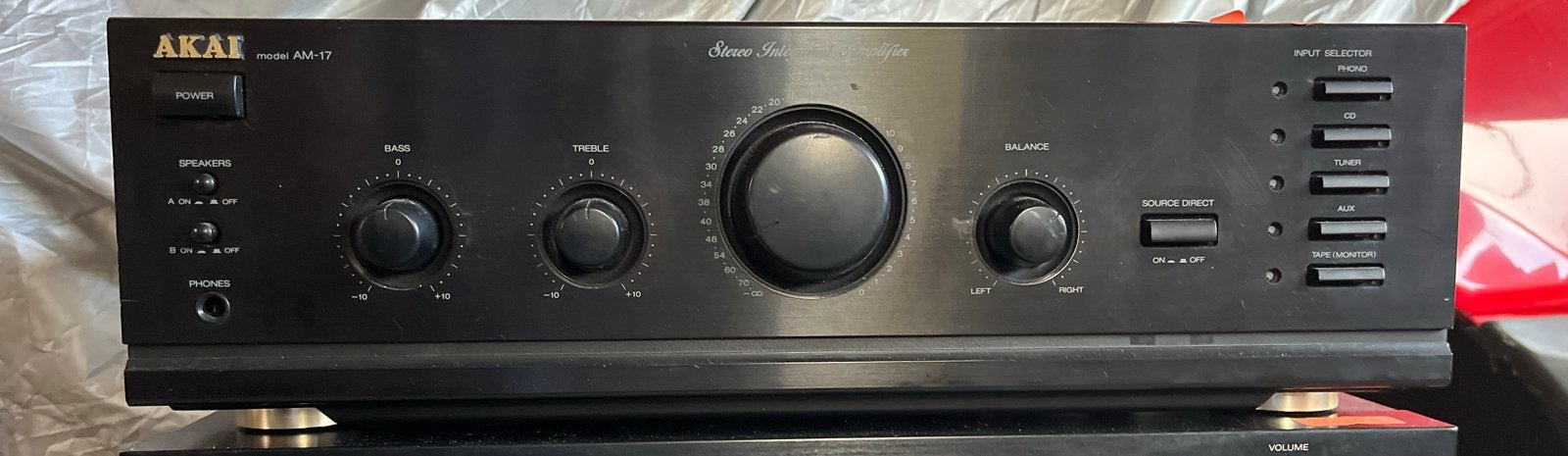 Akai AM-17 Stereo Geïntegreerde Versterker, Overige merken, Gebruikt, Ophalen of Verzenden, Minder dan 60 watt