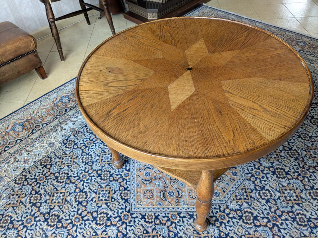 Antieke Pander & Zn salontafel met ingelegd stermotief, Antiek en Kunst, Ophalen