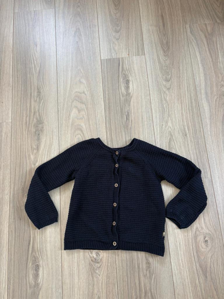 Donkerblauw Pomp de Lux vestje - maat 122, Ophalen of Verzenden, Zo goed als nieuw, Meisje, Trui of Vest