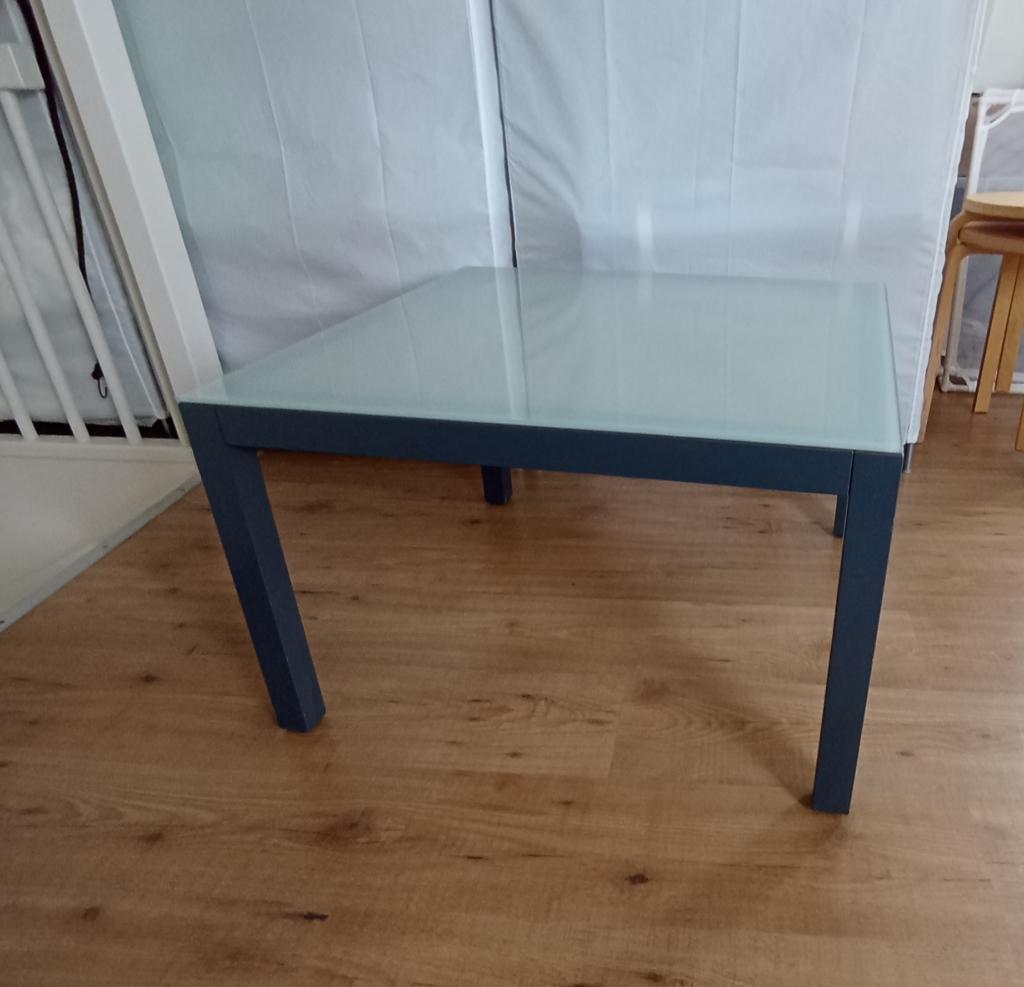 Salontafel 70x70, Ophalen, Gebruikt, 50 tot 100 cm, Glas