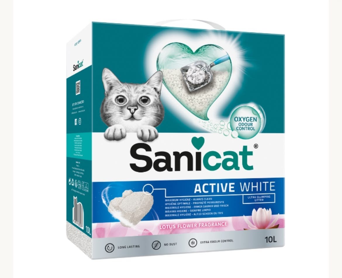 Sanicat Active White Lotus Flower Cattebakvulling (10L) – Co, Ophalen, Hond