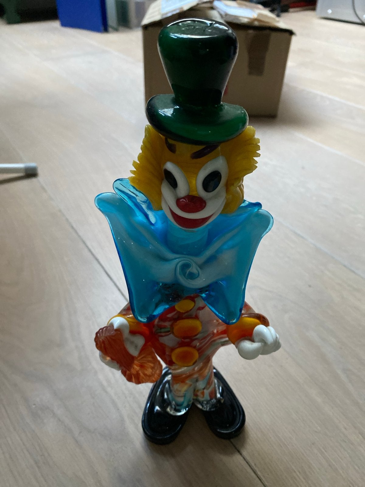 Kleurrijke Murano Glazen Clown Figuur, Verzenden