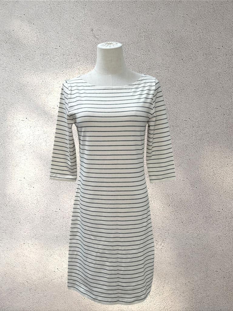 Filippa K White Black  Striped Mini Dress Fitted Size S, Ophalen of Verzenden, Zo goed als nieuw, Zwart, Boven de knie
