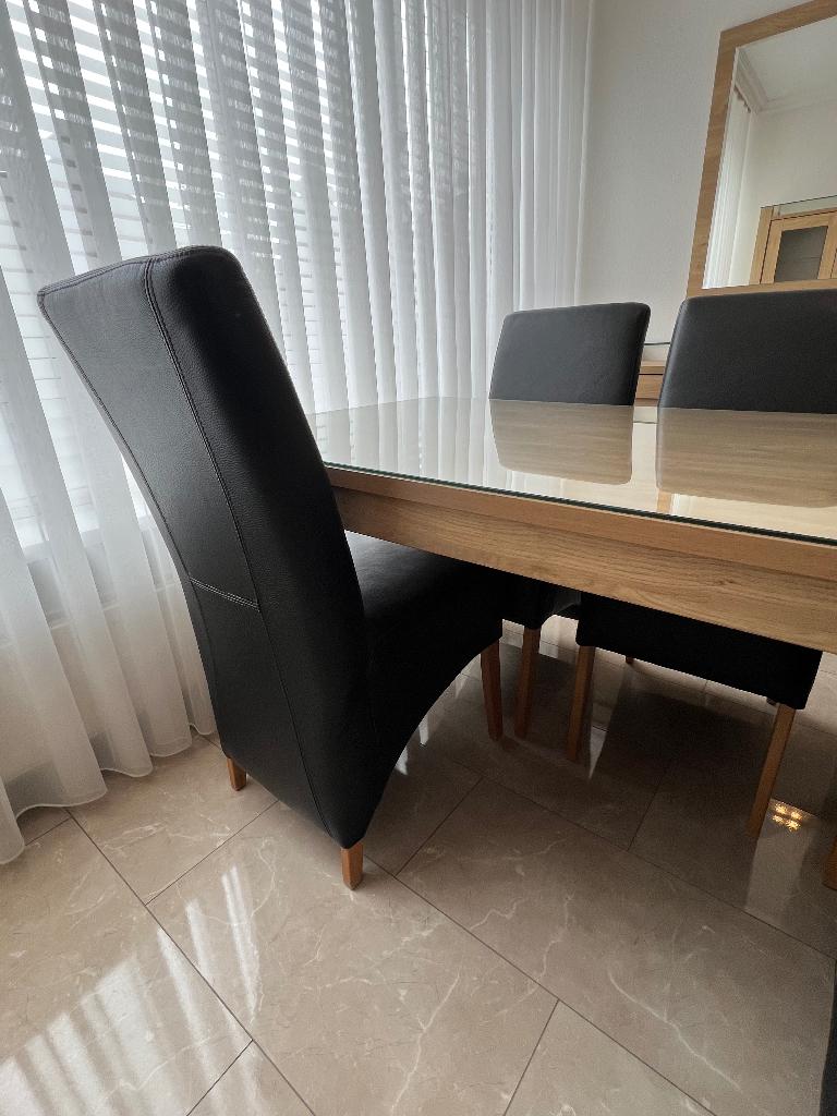 Leren stoelen, Huis en Inrichting, Ophalen, Gebruikt, Zwart, Vijf, Zes of meer stoelen