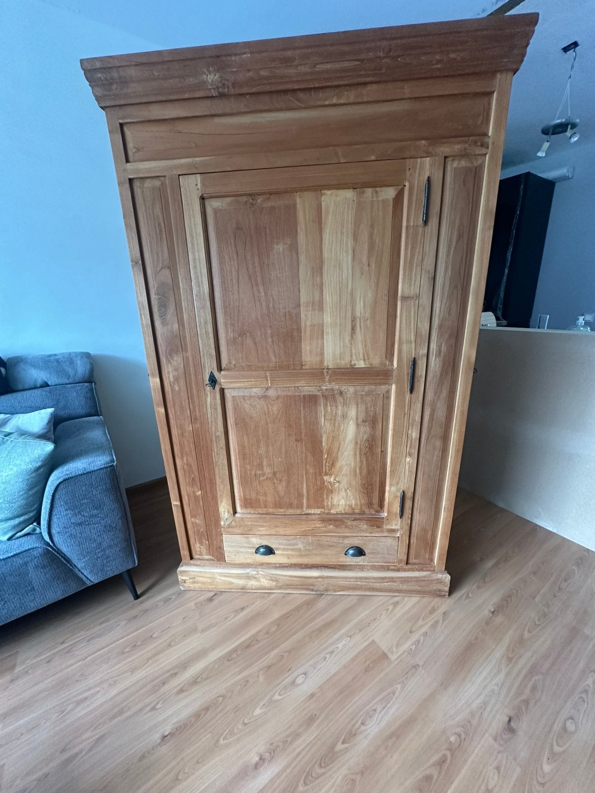 Te koop teak houten kast, Ophalen, 50 tot 100 cm, Zo goed als nieuw, Minder dan 100 cm