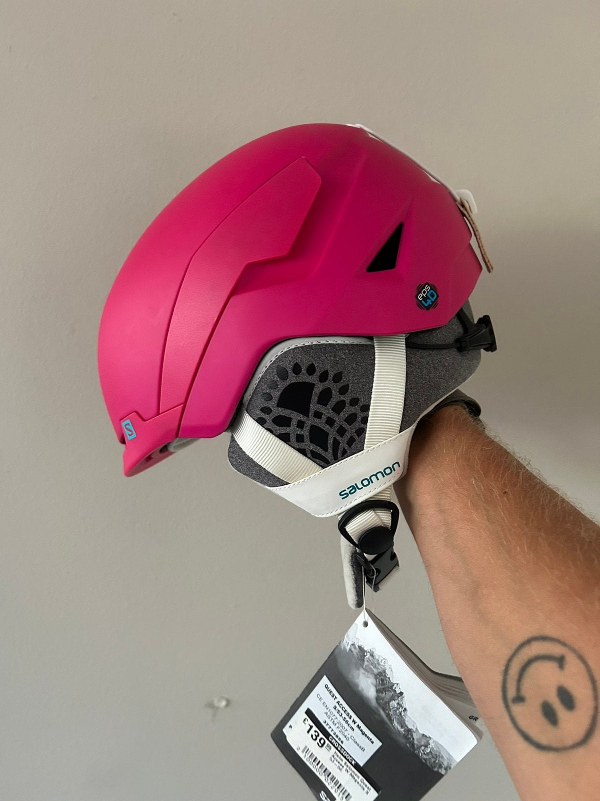 Salomon roze skihelm maat S (53-56cm), Ophalen of Verzenden