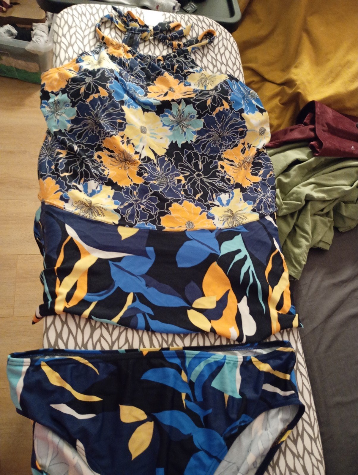 tankini Ulla Popken, maat 46/48, Kleding | Dames, Overige typen, Blauw, Ulla Popken, Ophalen of Verzenden