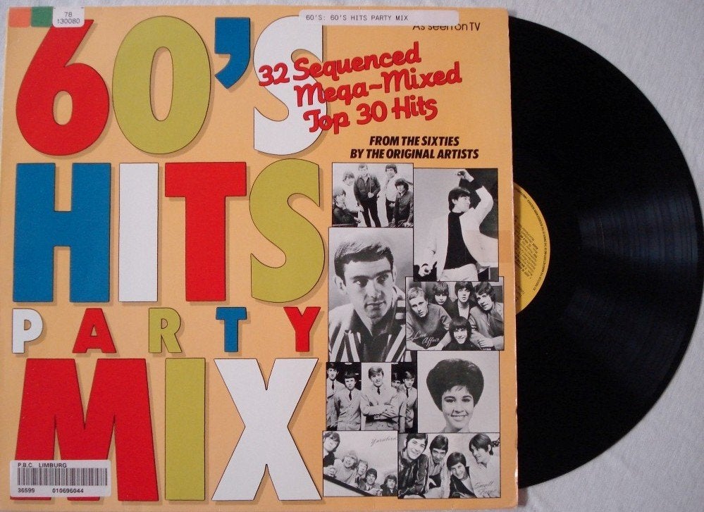 60's Hits Party Mix, LP, Gebruikt, Ophalen of Verzenden, 12 inch