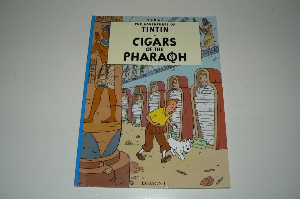Kuifje in het Engels; Tintin, Cigars of the Pharaoh, Eén stripboek, Ophalen of Verzenden, Zo goed als nieuw, Hergé