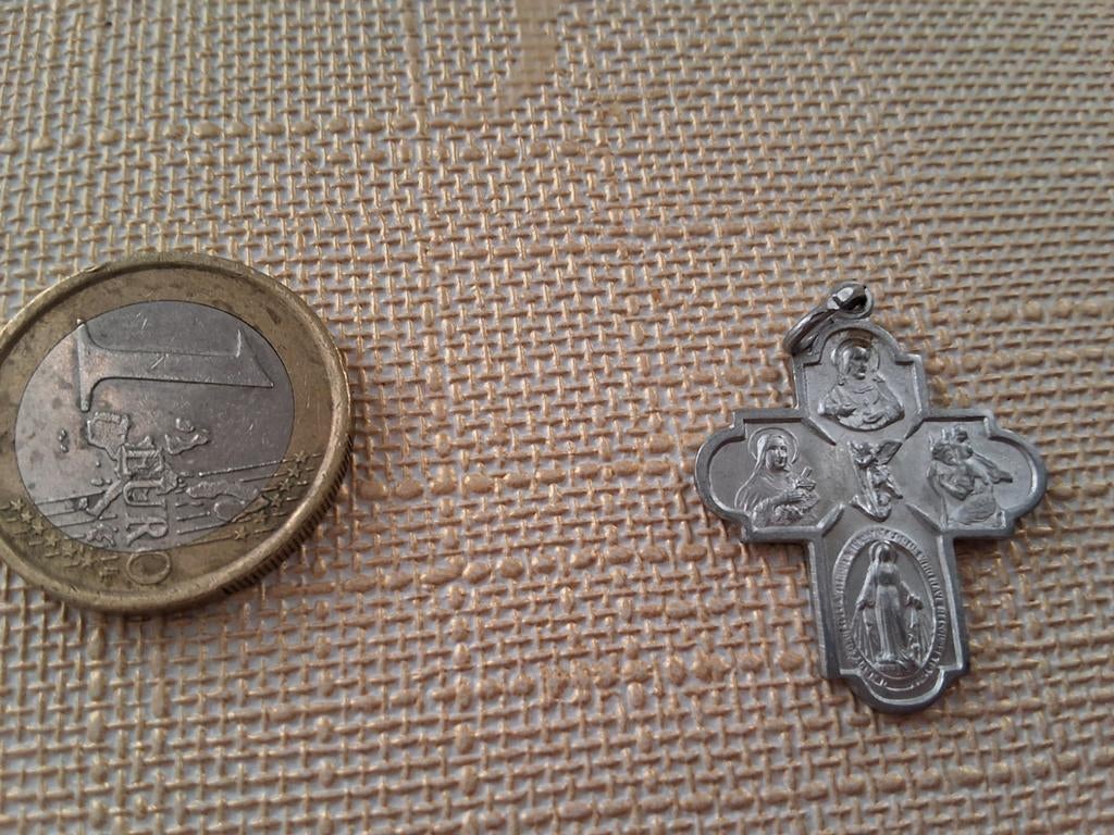 Zilverkleurige Hanger met Heiligen st.Christoffel, Ophalen of Verzenden