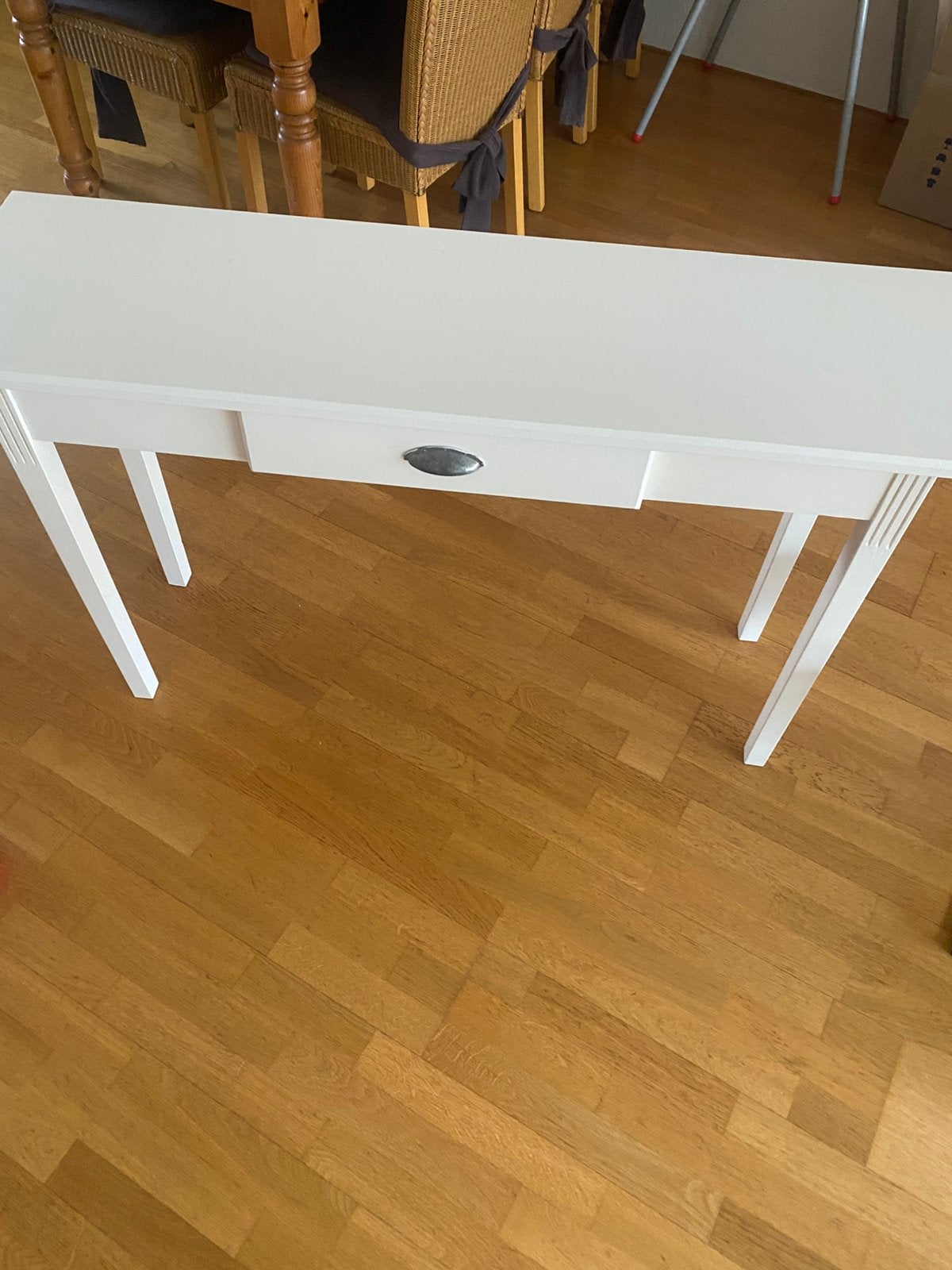 Site table wit, Huis en Inrichting, Tafels | Sidetables, Ophalen, Gebruikt, 100 tot 150 cm, 25 tot 50 cm