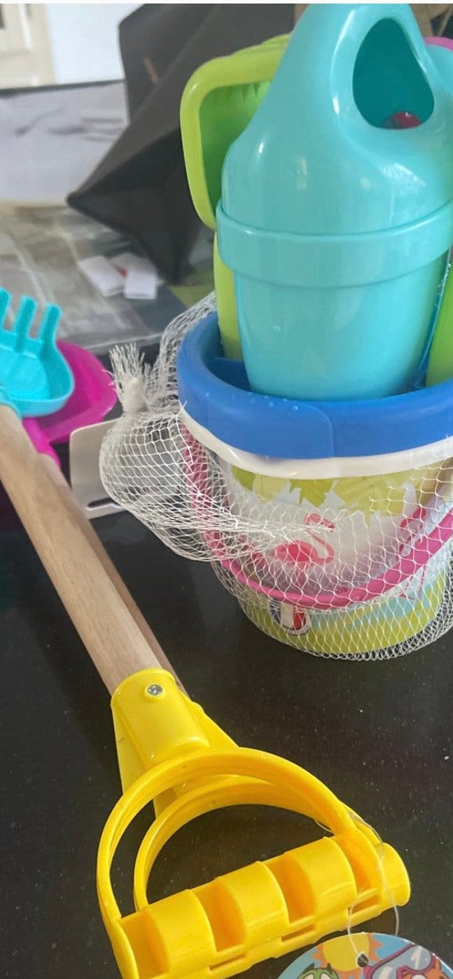 Zandbakspeelgoed set met gieter, schep en hark, Ophalen of Verzenden, Nieuw