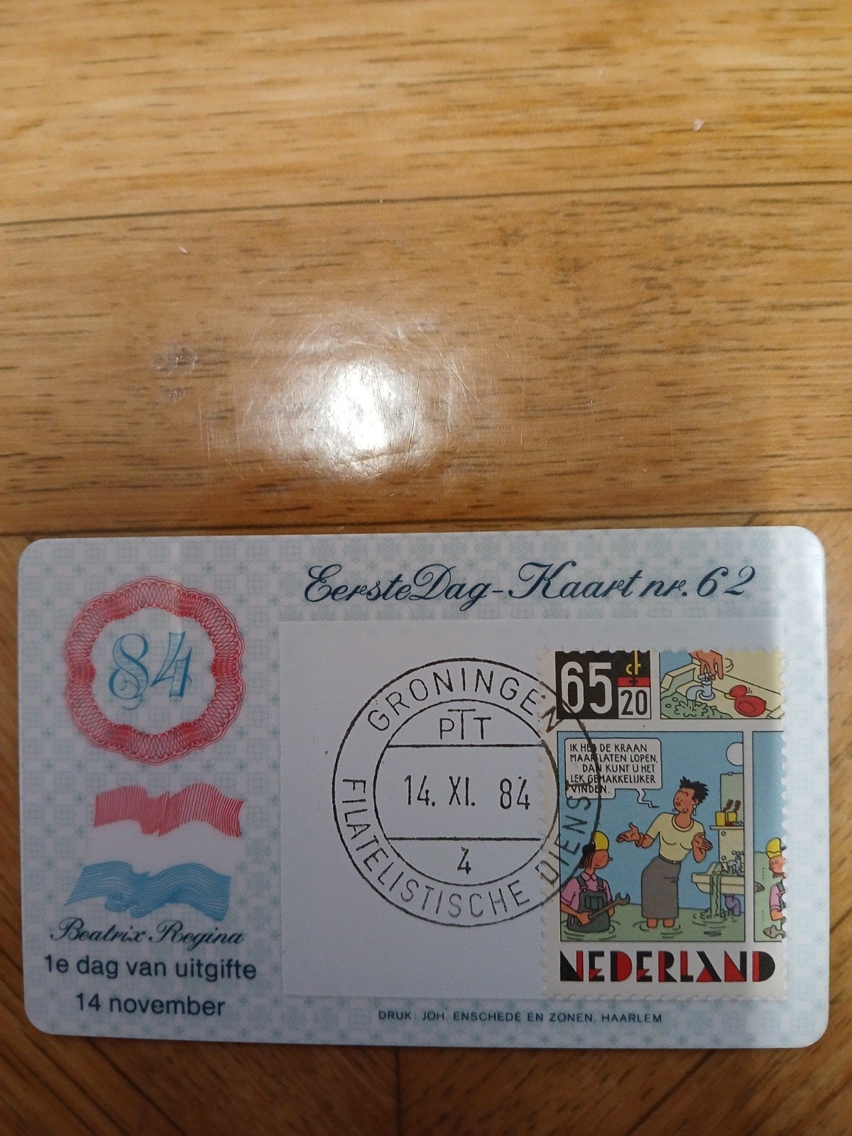 Eerste Dag-Kaart nr. 62 Beatrix Regina 1984, Ophalen of Verzenden