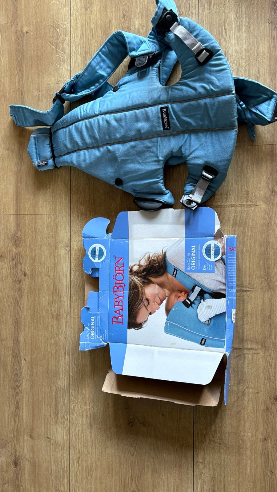 BabyBjörn Draagzak Original - Blauw, Ophalen, Gebruikt, Buik, Baby Björn