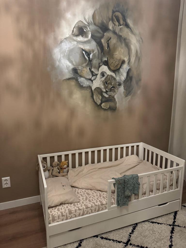 Petite Amélie peuterbed ‘Plume’ 140x70cm inclusief lade ZGAN, Kinderen en Baby's, Ophalen, Zo goed als nieuw, Jongetje of Meisje