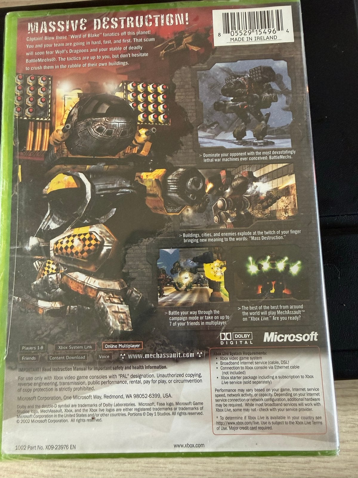 MechAssault - Xbox (PAL) - Actie/Shooter Game, Spelcomputers en Games, Online, Shooter, 1 speler, Nieuw
