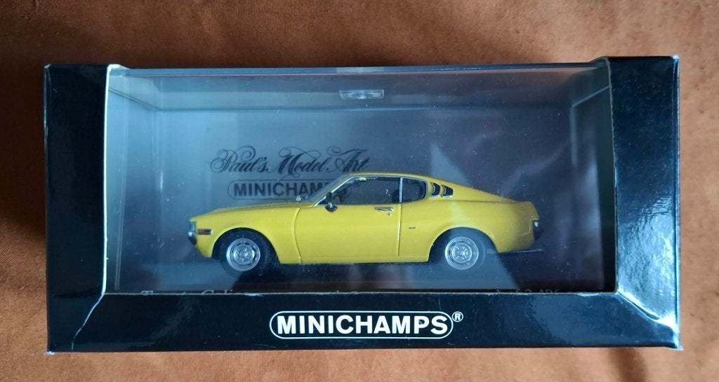 minischamps toyota celica ta28 lb 2000gt  geel 1;43, Ophalen of Verzenden, Nieuw, Auto, Overige merken