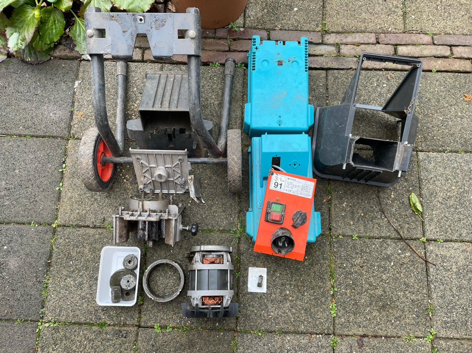 Gardena S 2000S hakselaar voor onderdelen, Tuin en Terras, Ophalen, Gebruikt, Elektrisch, Gardena