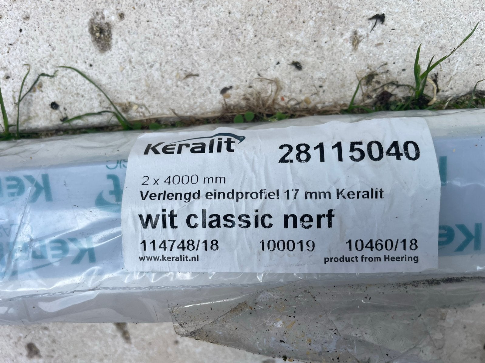 Keralit verlengd eindprofiel 2x 4000mm wit, Ophalen, Kunststof, Dakkapel, 225 cm of meer