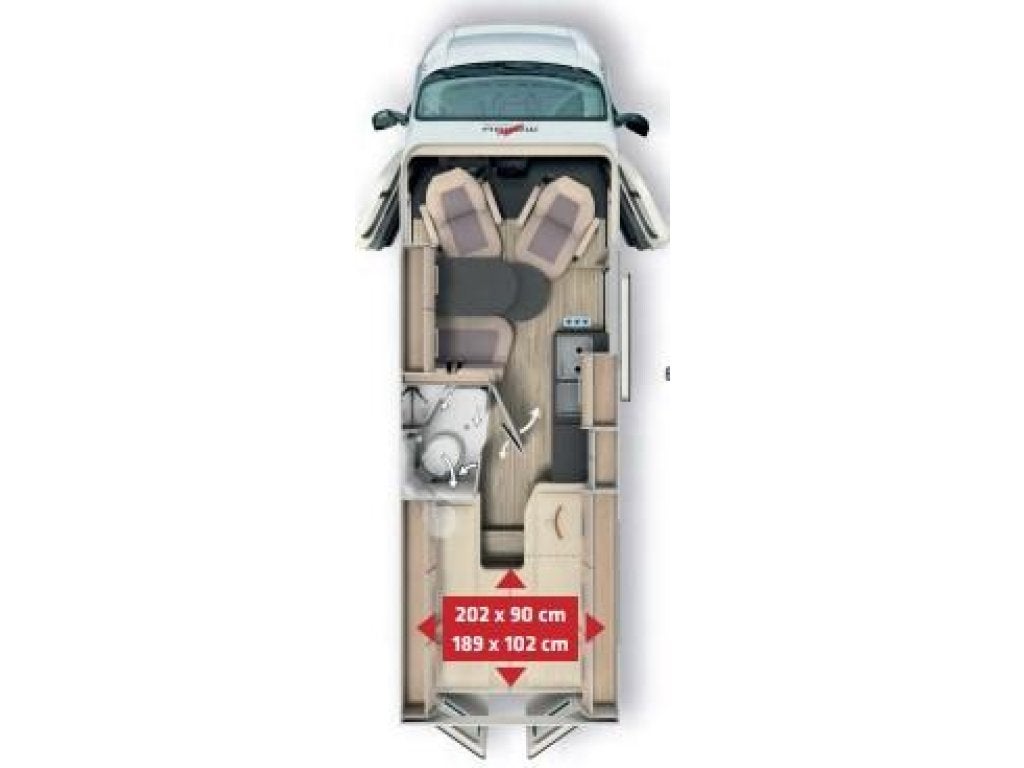 Malibu Van Two Rooms 640 Lengtebed, automaat, Caravans en Kamperen, Campers, Automaat, Elektrische ramen, Douche, Malibu