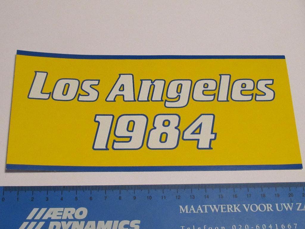 Sticker Olympische Spelen Los Angeles 1984, Verzenden, Zo goed als nieuw, Sport