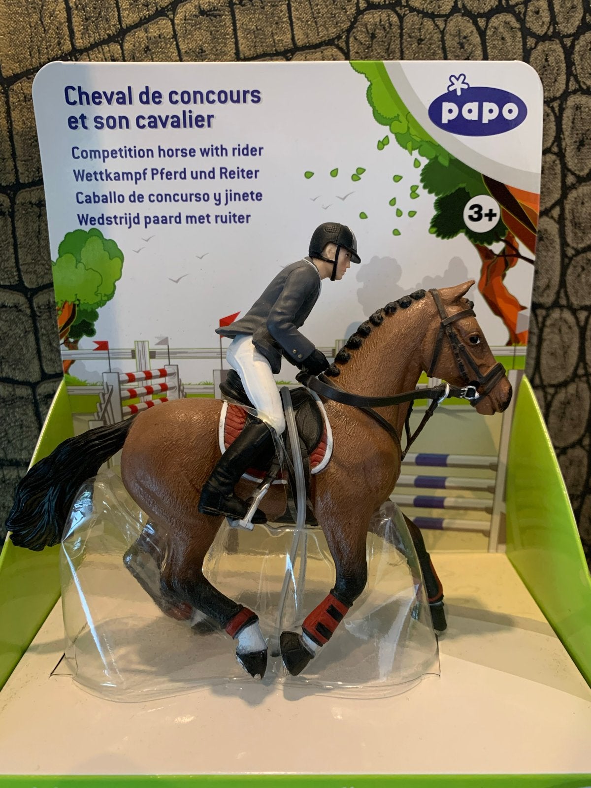 Papo Wedstrijdpaard met ruiter - Nieuw in verpakking, Ophalen of Verzenden, Nieuw