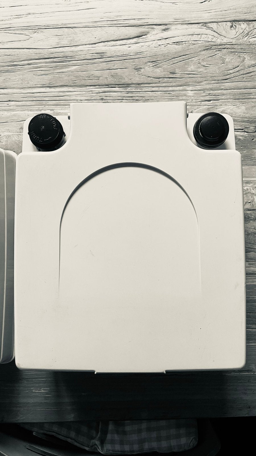 Retro Draagbaar toilet (Porta Potti) offwhite, Caravans en Kamperen, Ophalen, Gebruikt