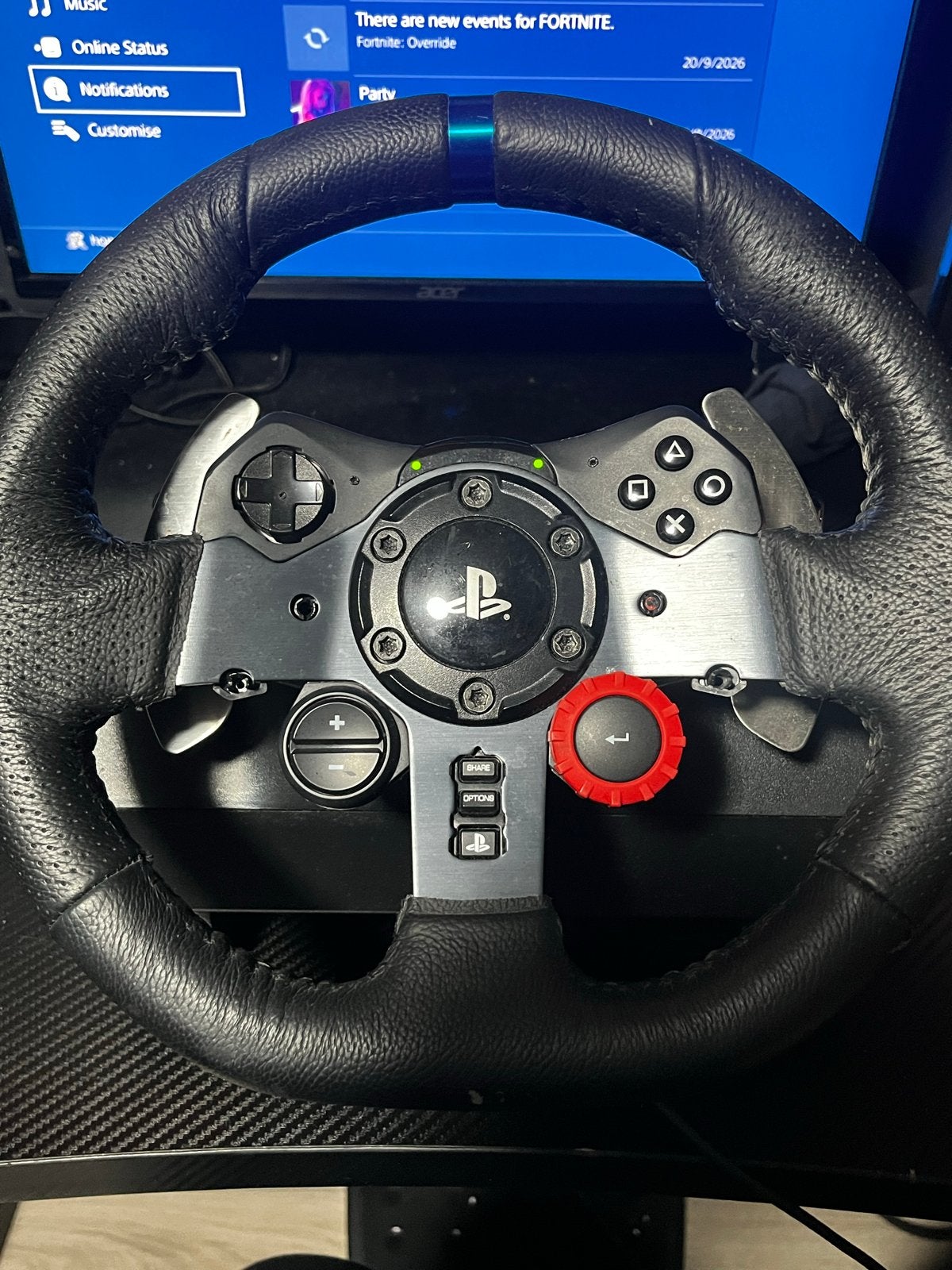 Logitech G29 met H-Shifter en pedalen (mist adapter), Spelcomputers en Games, Ophalen, Racestuur, Gebruikt, Force feedback