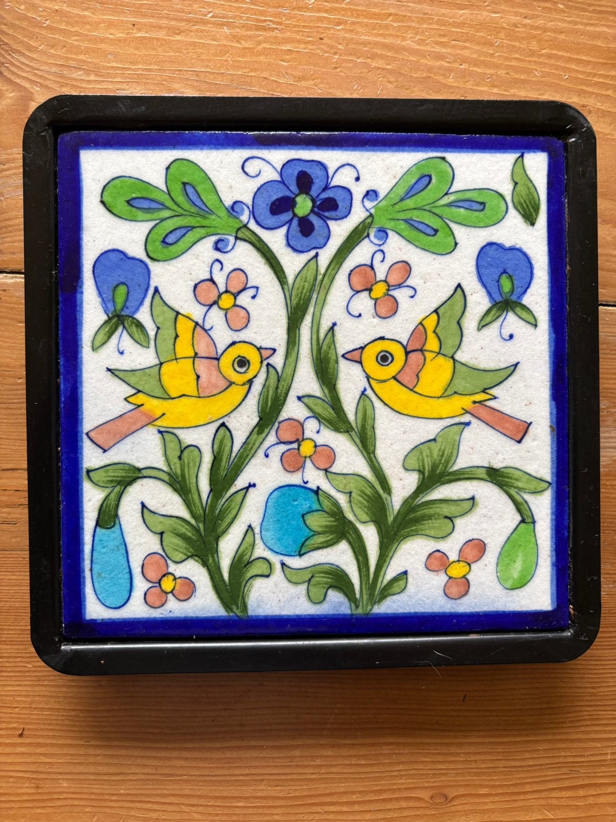 Onderzetter keramiek - tegel met vogels, Huis en Inrichting, Woonaccessoires | Onderzetters, Ophalen of Verzenden