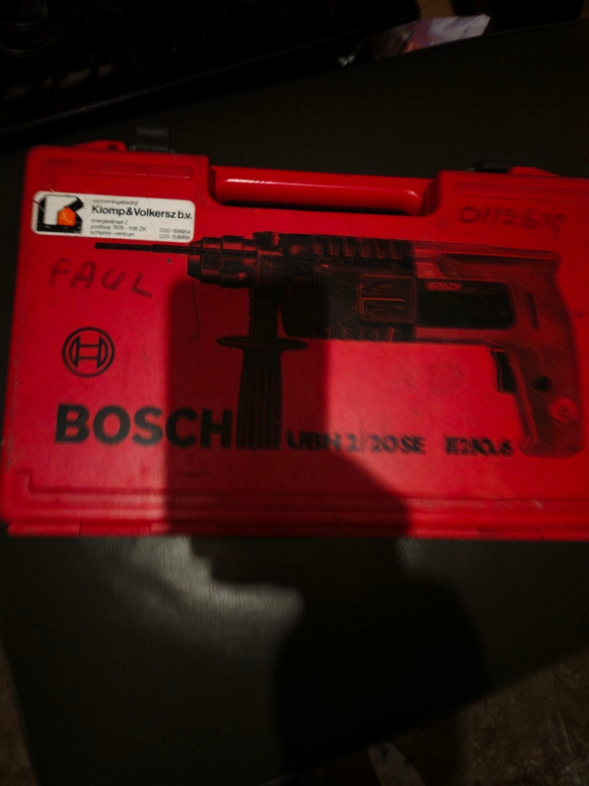 Bosch UBH 2/20 SE Boorhamer in Koffer, Boor- en/of Breekhamer, Ophalen of Verzenden, Klopboormechanisme, Gebruikt