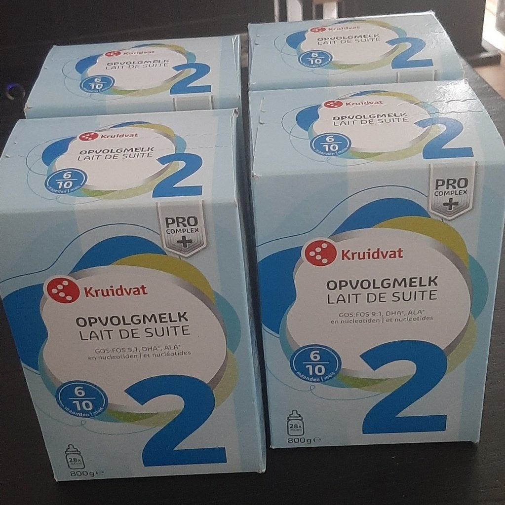 Kruidvat Opvolgmelk 2 (6-10 maanden) - 4x 800g, Kinderen en Baby's, Babyvoeding en Toebehoren, Ophalen, Nieuw, Babyvoedingmaker