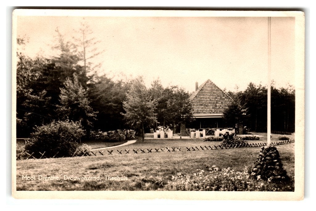 Drouwenerzand, Theehuis - Mooi Drenthe, Verzenden, 1940 tot 1960, Gelopen, Drenthe