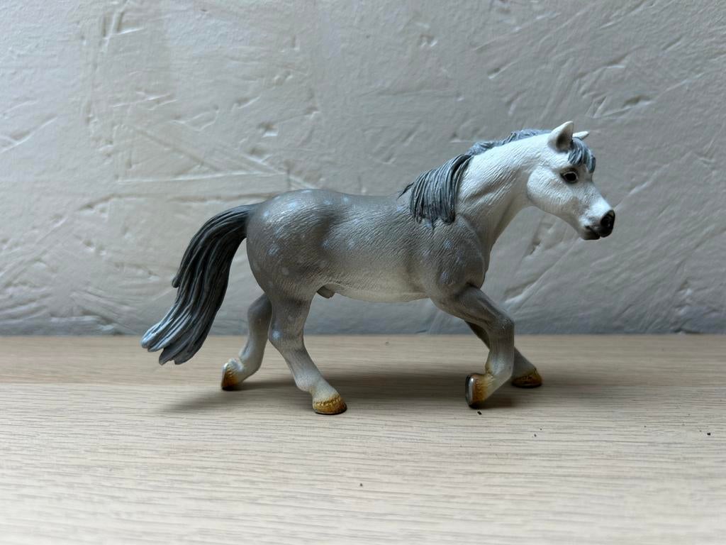 Schleich grijze rijpony, Verzamelen, Dierenverzamelingen, Ophalen of Verzenden, Zo goed als nieuw, Paard, Beeldje of Figuurtje