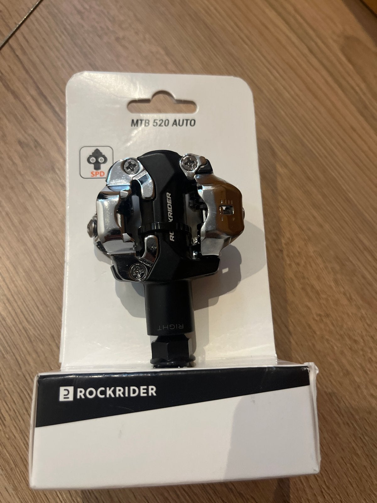 Rockrider MTB 520 Auto SPD Pedalen - Nieuw, Fietsen en Brommers, Crankstel of Pedalen, Nieuw, Ophalen of Verzenden, Aluminium