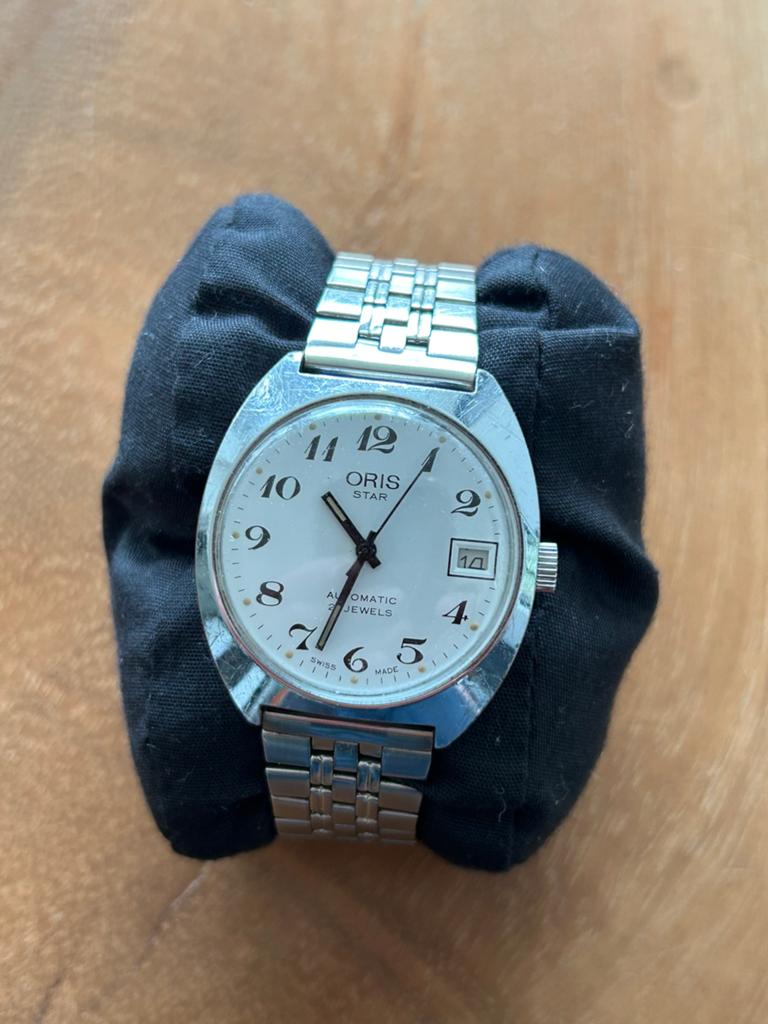 Vintage Oris Star Automatisch Horloge Jaren '70 - Mooie Pati, Overige merken, Gebruikt, Staal, Polshorloge