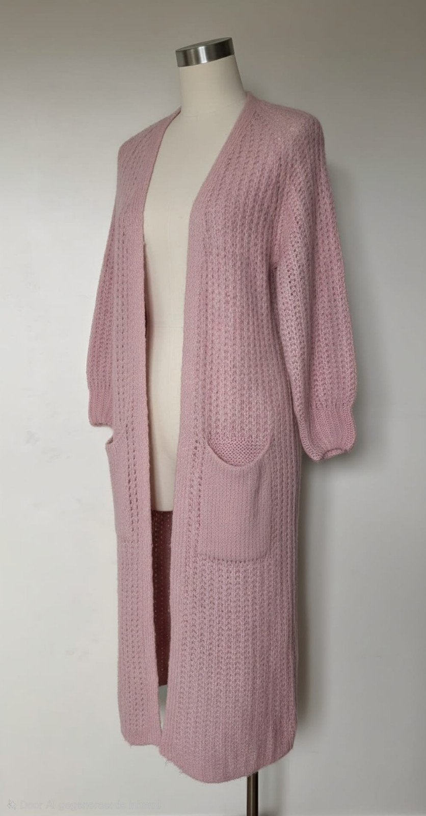 Lang vest roze mohair mix unimaat, Ophalen of Verzenden, Zo goed als nieuw, Maat 42/44 (L), Roze