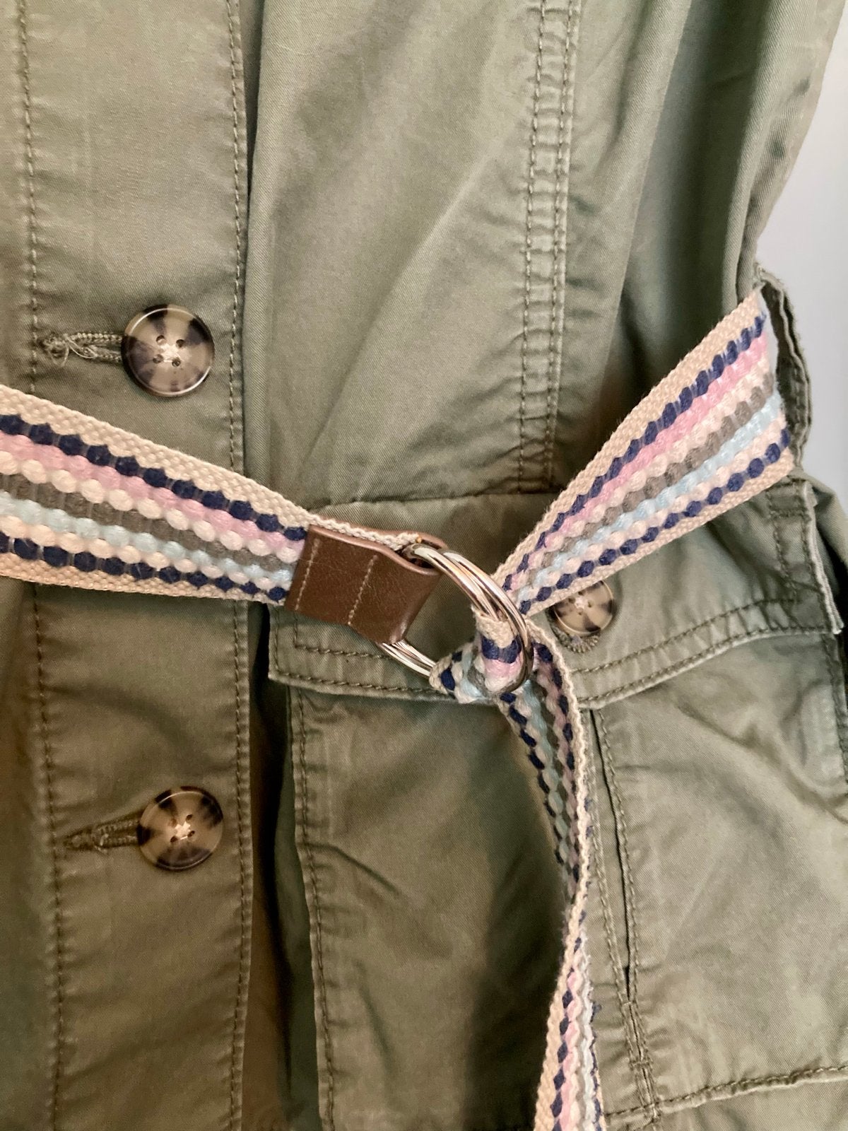 Esprit legergroene jas met ceintuur, maat M, Kleding | Dames, Ophalen of Verzenden, Zo goed als nieuw, Maat 38/40 (M), Groen