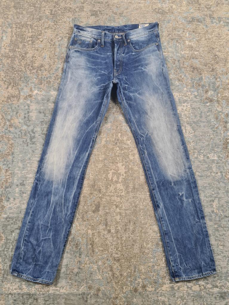 G-Star 3301 Straight W30 L34 Straight 100% katoen Bronno3034, Kleding | Heren, Spijkerbroeken en Jeans, Zo goed als nieuw, W32 (confectie 46) of kleiner