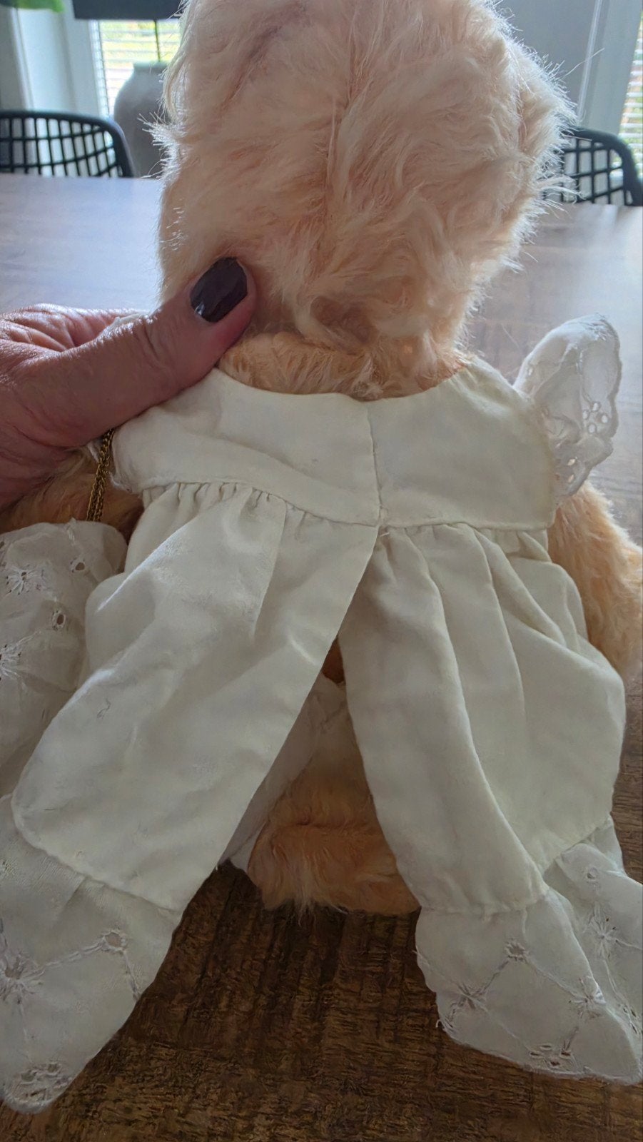 Schattige teddybeer met jurkje - Zo goed als nieuw, Verzamelen, Ophalen of Verzenden, Zo goed als nieuw
