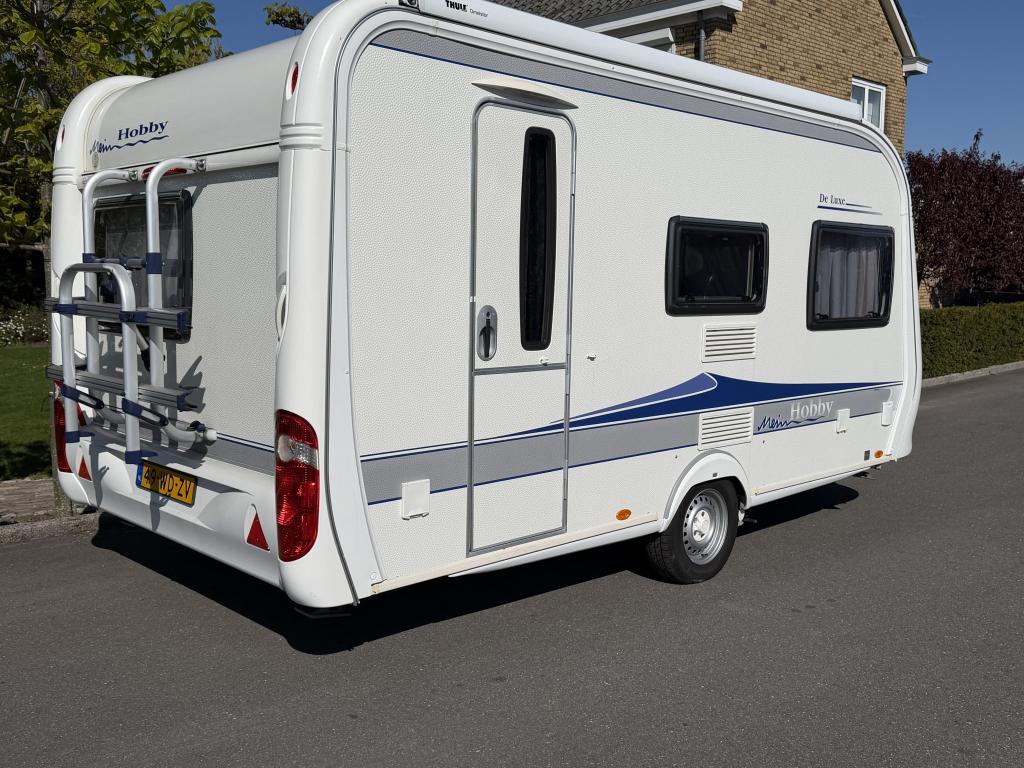 Hobby De Luxe 440 SF verkocht, Caravans en Kamperen, Caravans, Kachel, Hobby, Bedrijf, Treinzit