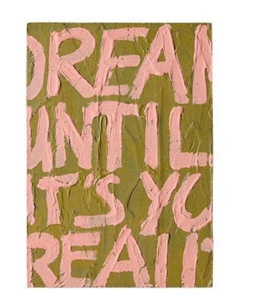 HKliving Schilderij 'Dream Until It's Real' - Nieuw, Acrylverf, Ophalen of Verzenden, Op houten frame, Hout