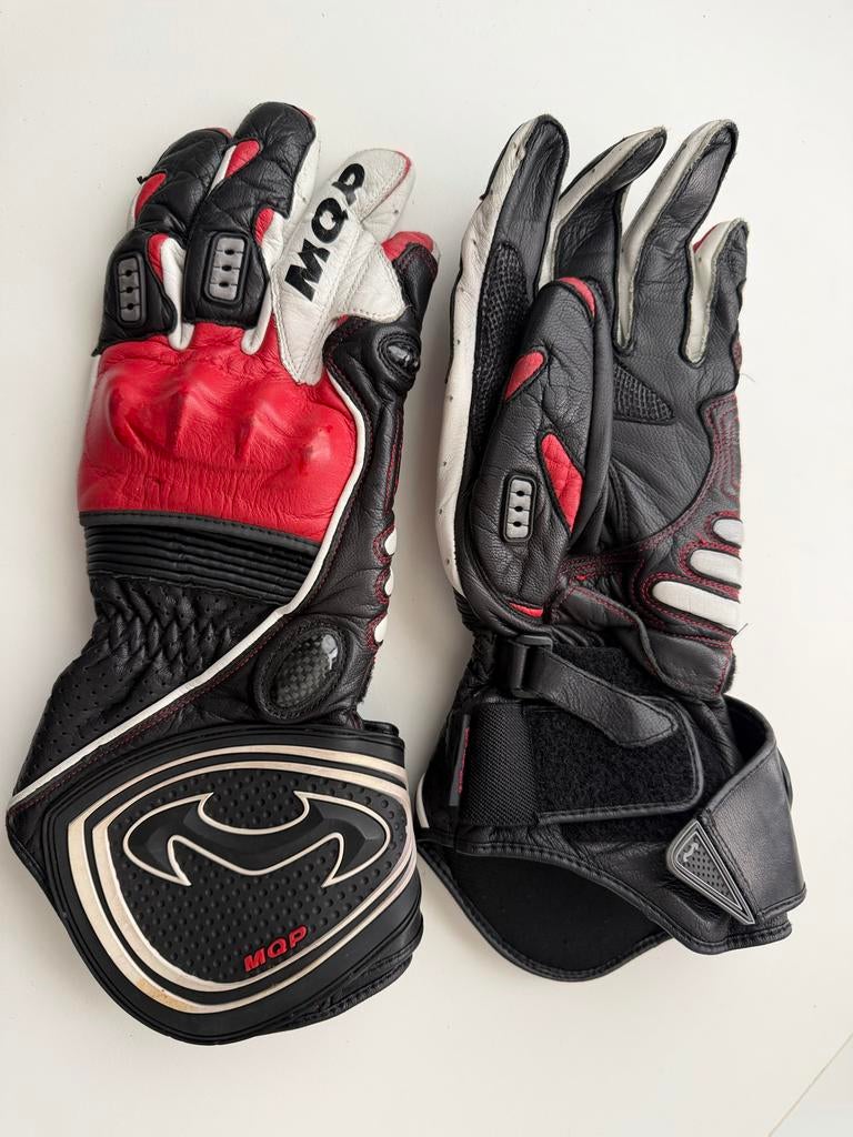 MQP motorhandschoenen (leer) maat M, Ophalen, Tweedehands, Heren, Handschoenen