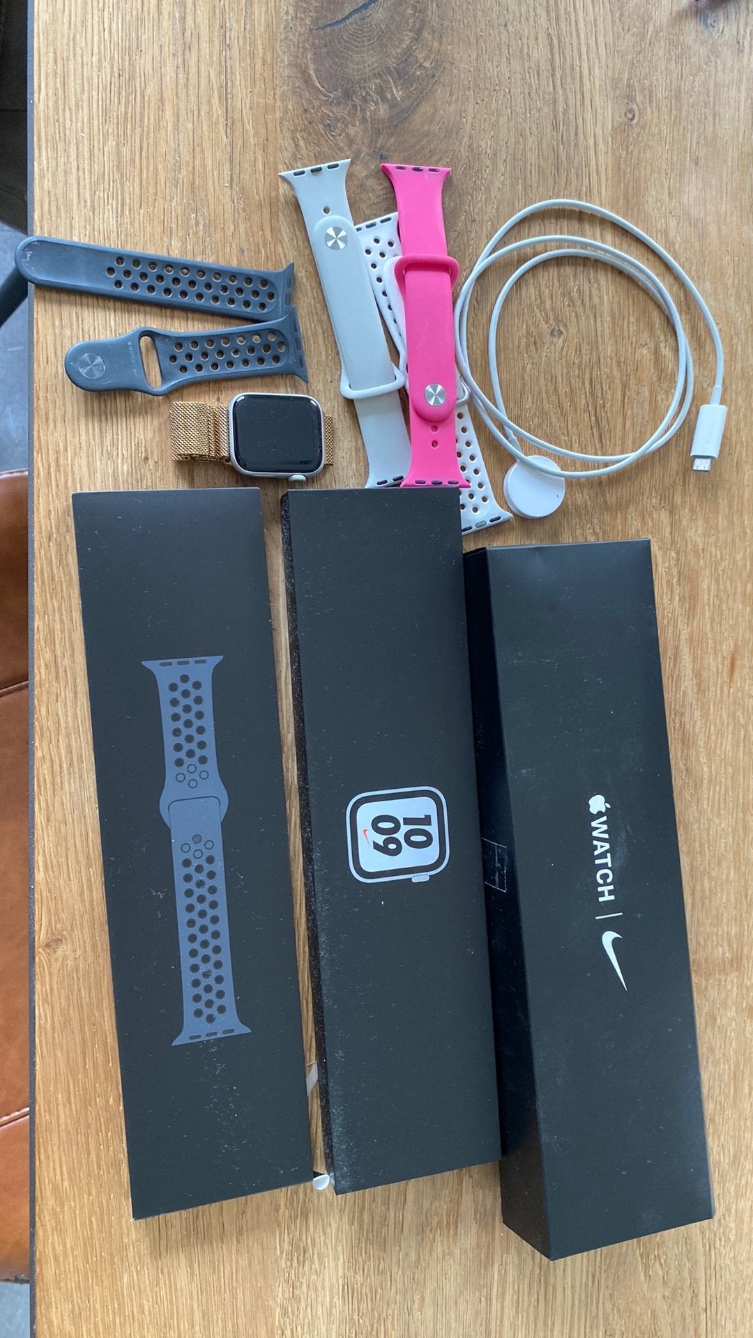 Apple watch Nike edition, Ophalen, Gebruikt, Waterdicht, Zilver