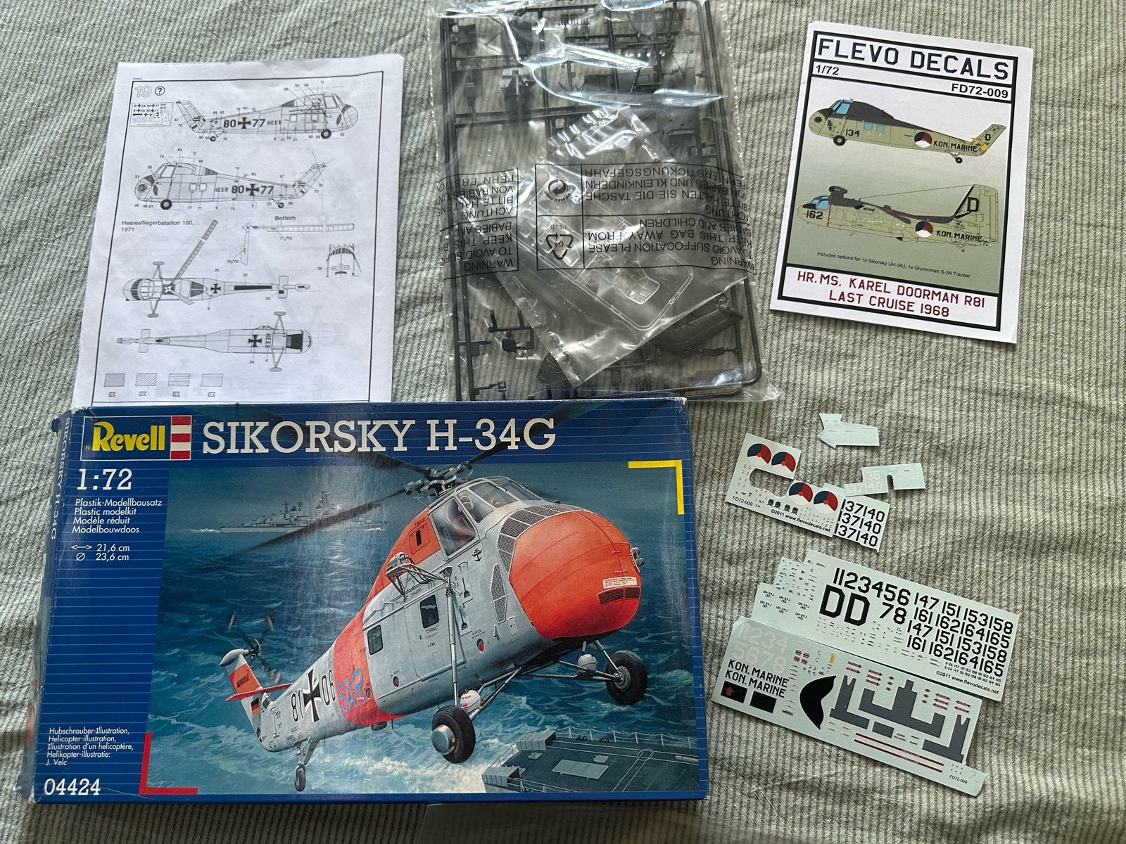 Revell Sikorsky H-34G Helikopter Modelbouwdoos 1:72, Hobby en Vrije tijd, Modelbouw | Vliegtuigen en Helikopters, 1:72 tot 1:144