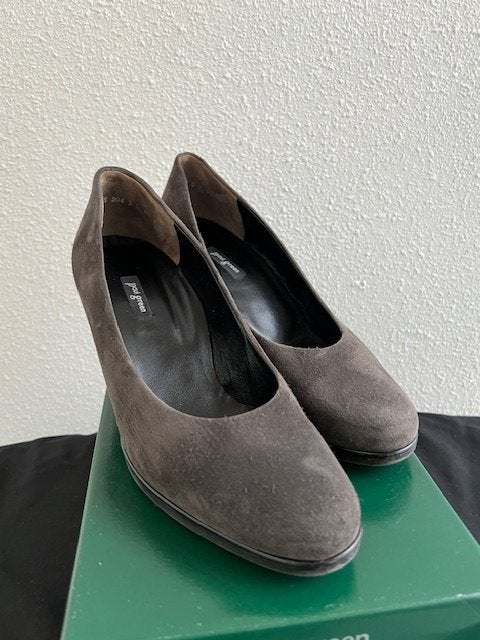 Paul Green basic pumps model 2891-096 grijs suede leer hak, Pumps, Verzenden, Zo goed als nieuw, Paul Green