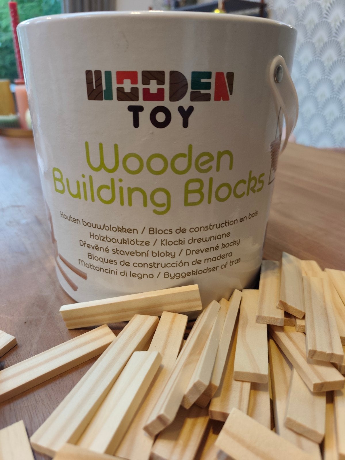 155 houten bouwplankjes / Kappla blokjes, Ophalen of Verzenden, Gebruikt, Overige merken
