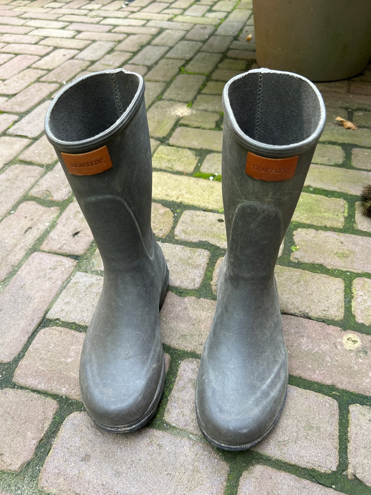 Travelin regenlaarzen - bruin, Kleding | Dames, Ophalen of Verzenden, Gedragen, Groen, Regenlaarzen