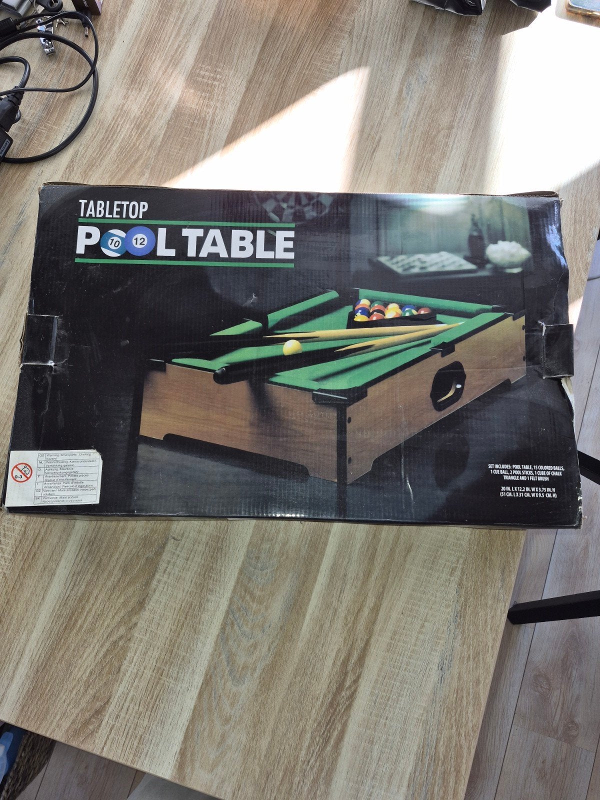 Tabletop Pooltafel - Compact Biljartspel voor Thuis, Een of twee spelers, Ophalen of Verzenden, Zo goed als nieuw